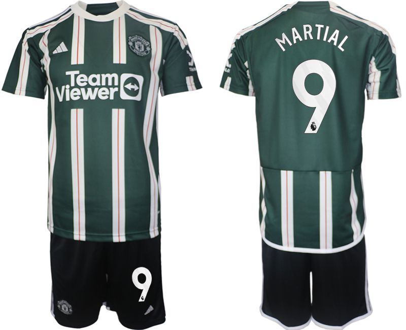 Men 2023-2024 Club Manchester United away green #9 Soccer Jersey